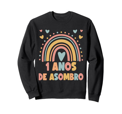 1 Year Old Boho Rainbow 1St Spanish Sweatshirt - Trendy Graphic for Adults - T-Shirt, Sweatshirt, Hoodie