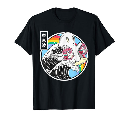 Ghost Strawberry Milk Great Wave T-Shirt - Trendy Graphic for Adults - T-Shirt, Sweatshirt, Hoodie