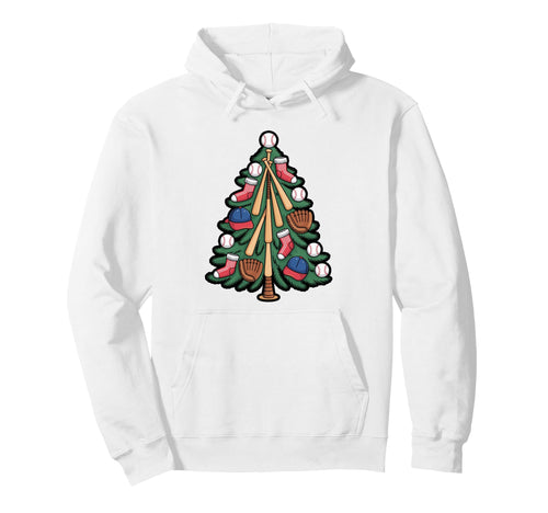 Baseball Bat Tree Lights Hoodie - Trendy Graphic Men Women - T-Shirt, Sweatshirt, Hoodie