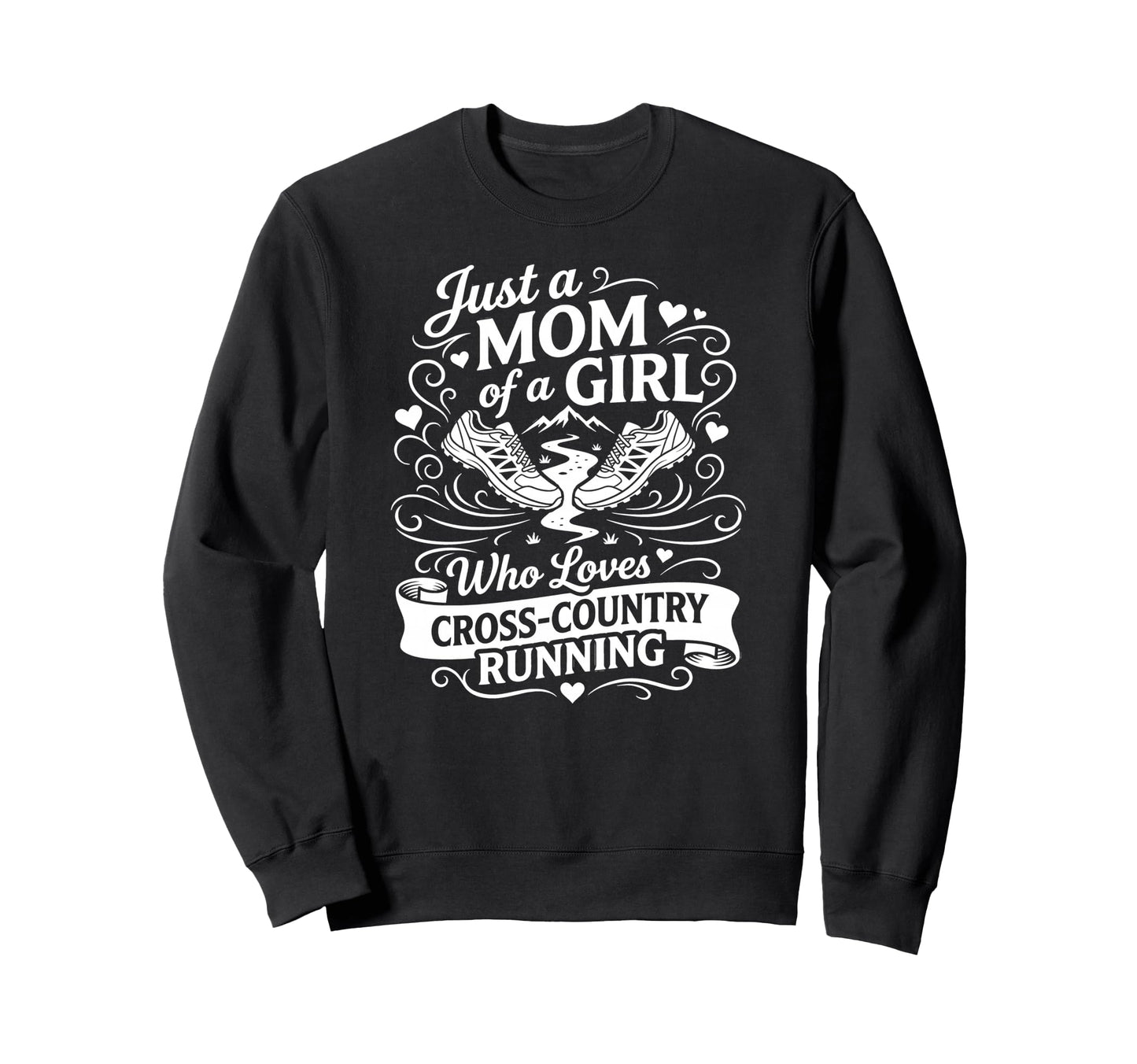 Cross Country Mother Just Mom Who Sweatshirt - Minimalist Print for Adults - T-Shirt, Sweatshirt, Hoodie