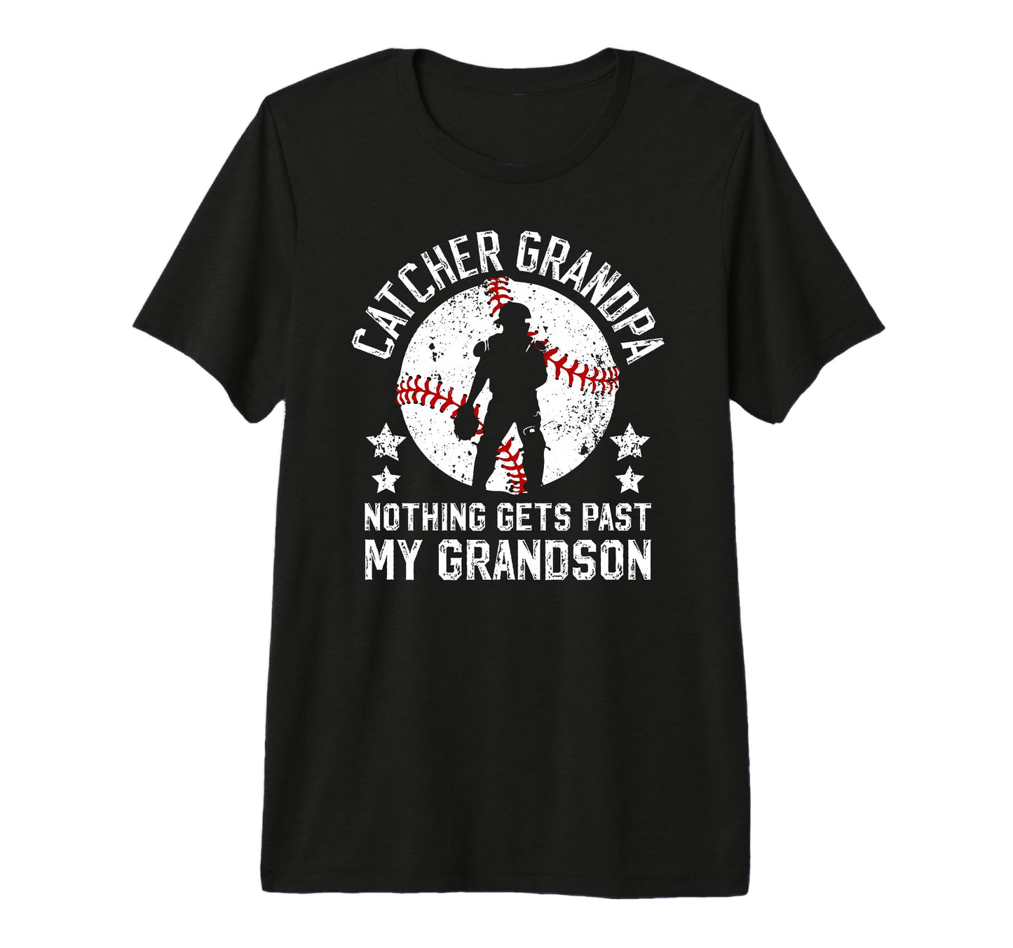 Mens Proud Baseball Catcher Grandpa T-Shirt - Aesthetic Graphic Unisex - T-Shirt, Sweatshirt, Hoodie