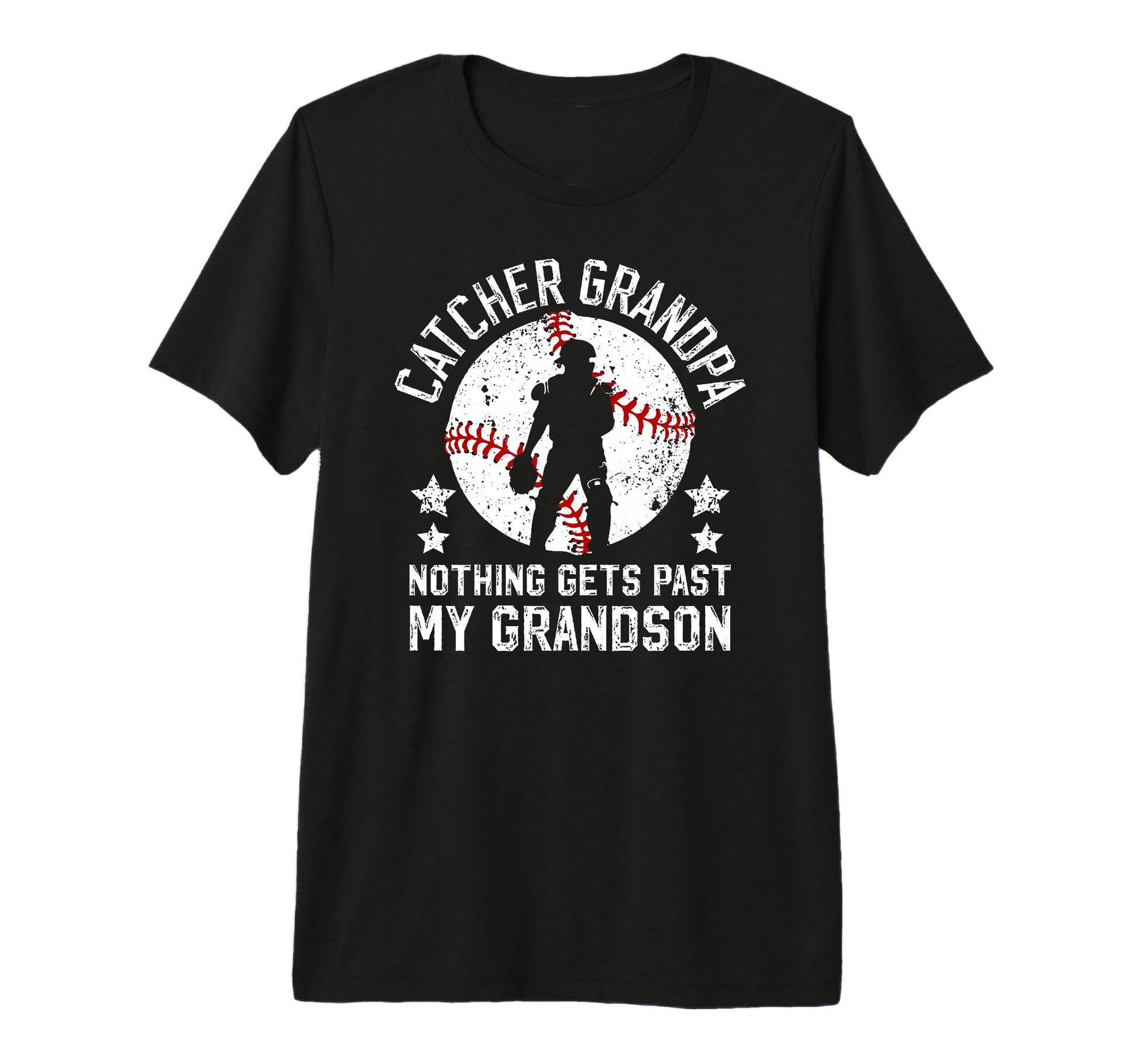 Mens Proud Baseball Catcher Grandpa T-Shirt - Aesthetic Graphic Unisex - T-Shirt, Sweatshirt, Hoodie