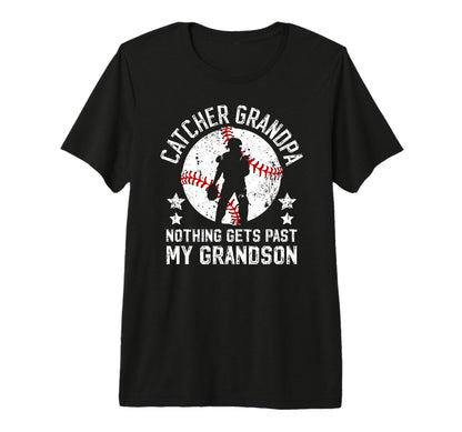 Mens Proud Baseball Catcher Grandpa T-Shirt - Aesthetic Graphic Unisex - T-Shirt, Sweatshirt, Hoodie