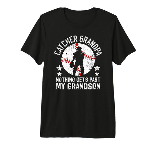 Mens Proud Baseball Catcher Grandpa T-Shirt - Aesthetic Graphic Unisex - T-Shirt, Sweatshirt, Hoodie