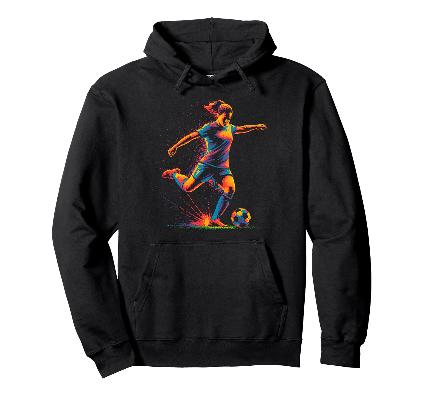 Colorful Funny Soccer Fan Dad Mom Hoodie - Streetwear Style for Adults - T-Shirt, Sweatshirt, Hoodie
