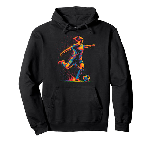 Colorful Funny Soccer Fan Dad Mom Hoodie - Streetwear Style for Adults - T-Shirt, Sweatshirt, Hoodie