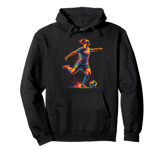 Colorful Funny Soccer Fan Dad Mom Hoodie - Streetwear Style for Adults - T-Shirt, Sweatshirt, Hoodie