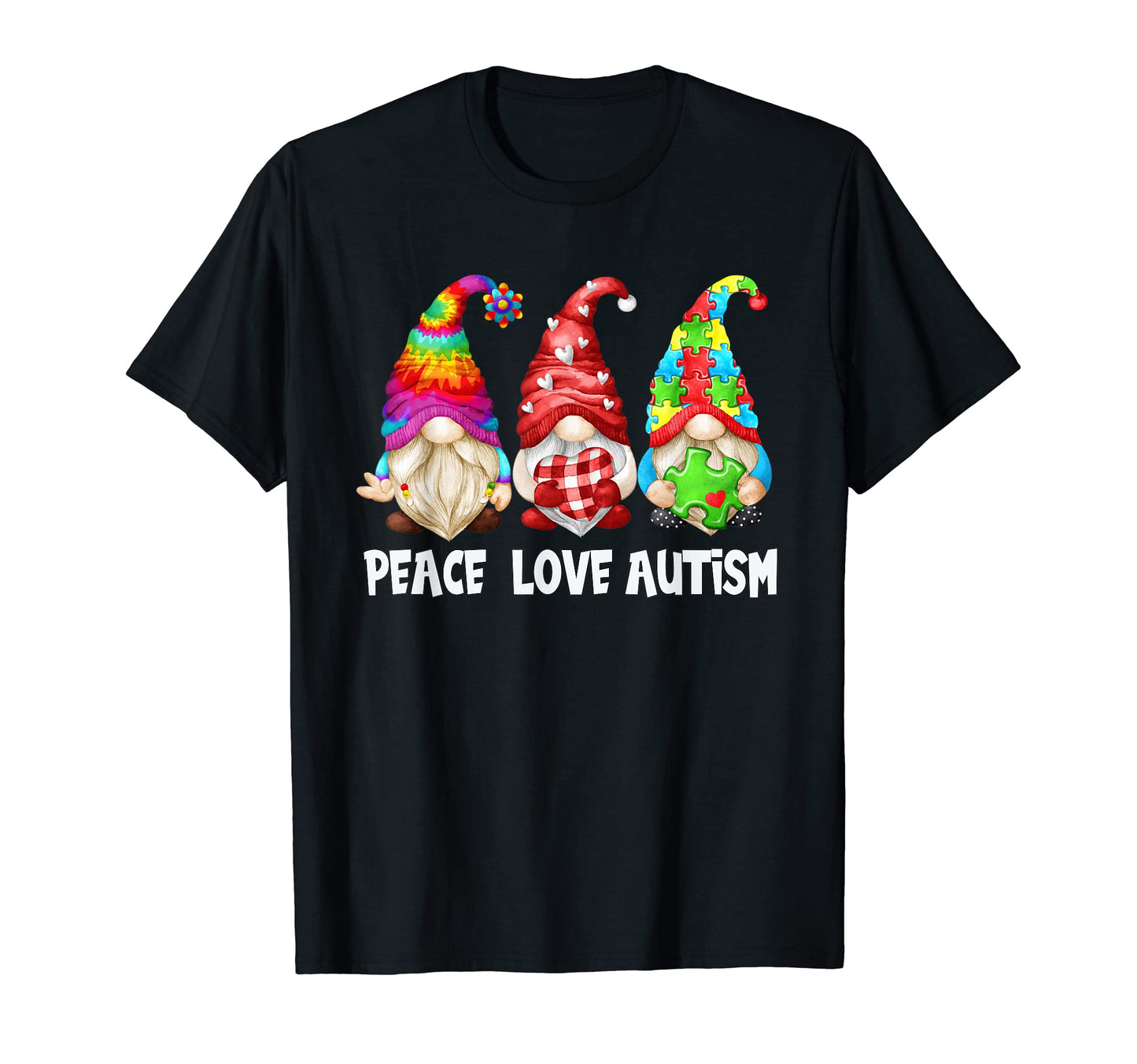 Autistic Pride Awareness Gnome Teacher T-Shirt - Minimalist Print Unisex - T-Shirt, Sweatshirt, Hoodie