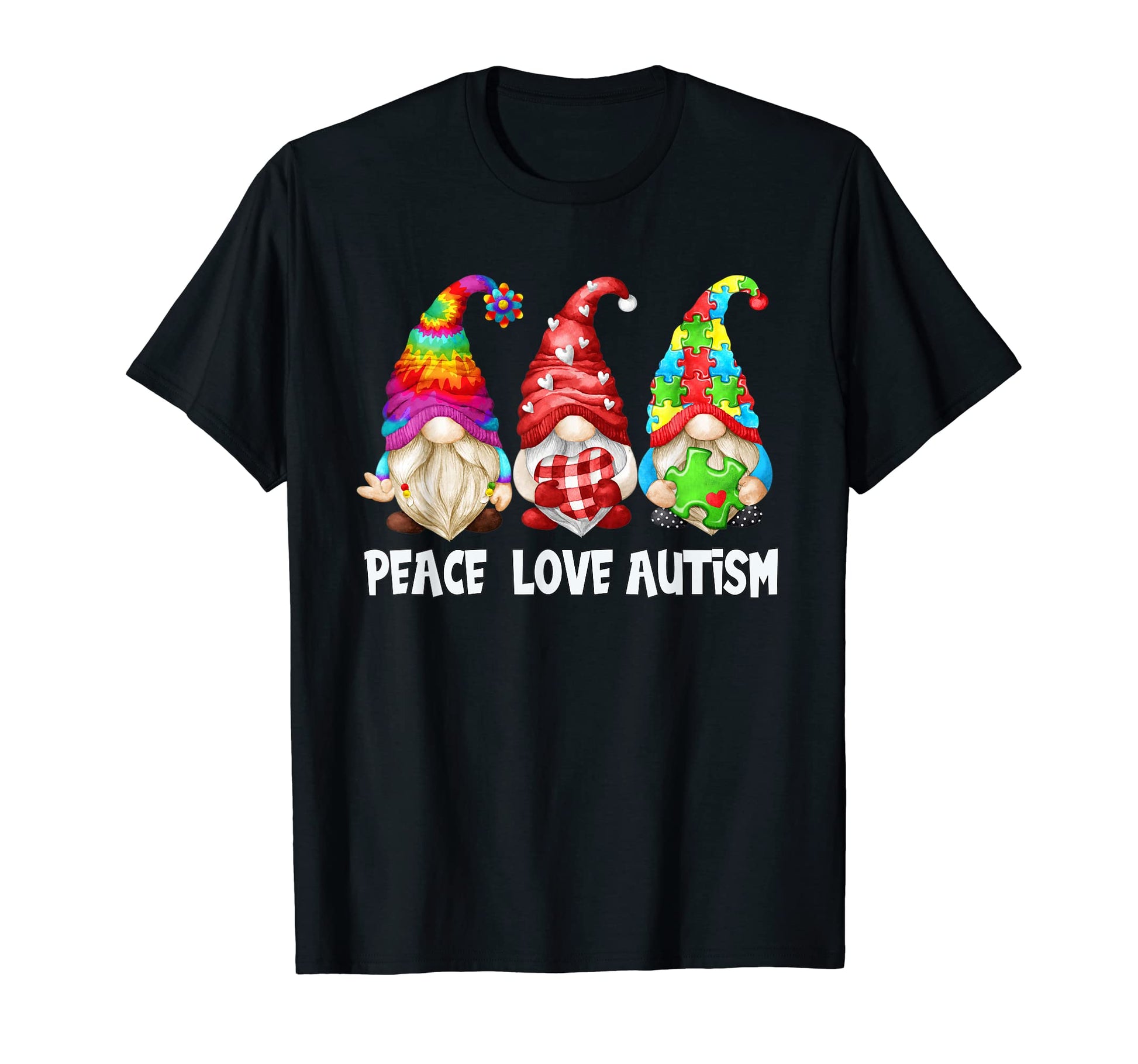 Autistic Pride Awareness Gnome Teacher T-Shirt - Minimalist Print Unisex - T-Shirt, Sweatshirt, Hoodie