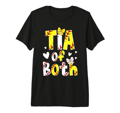 Tia Both Proud Softball Baseball Tia T-Shirt - Casual Everyday Wear Unisex - T-Shirt, Sweatshirt, Hoodie