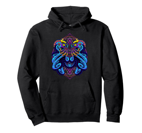 Octopus Vaporwave Edgy Aesthetic Hoodie - Fun Novelty Design Men Women - T-Shirt, Sweatshirt, Hoodie