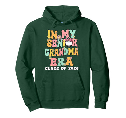 My Senior Grandma Era Groovy Baseball Hoodie - Minimalist Print Unisex - T-Shirt, Sweatshirt, Hoodie