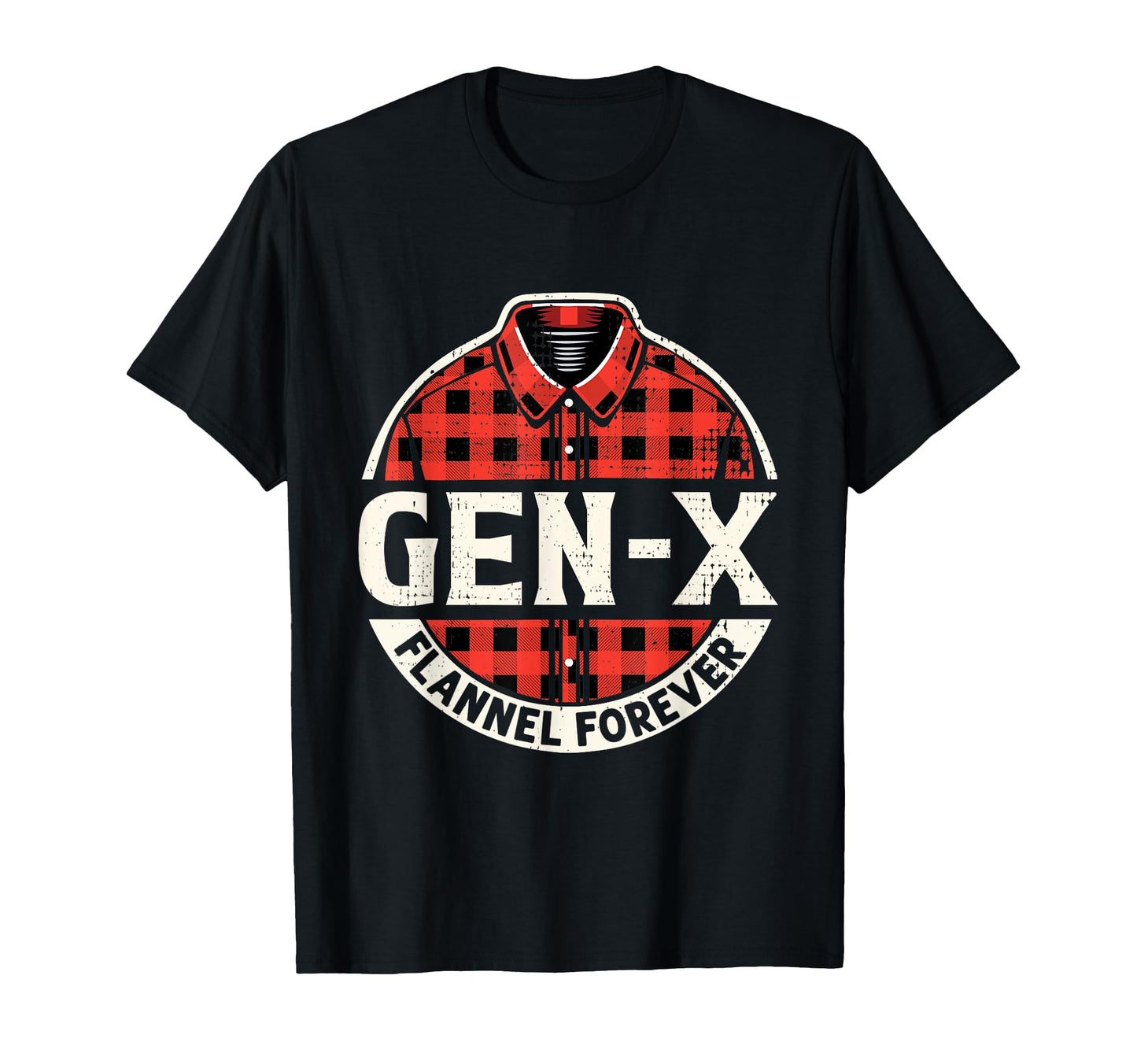 Gen X Flannel Forever Grunge 90S T-Shirt - Graphic Print Unisex - T-Shirt, Sweatshirt, Hoodie
