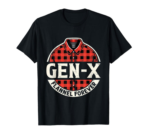 Gen X Flannel Forever Grunge 90S T-Shirt - Graphic Print Unisex - T-Shirt, Sweatshirt, Hoodie