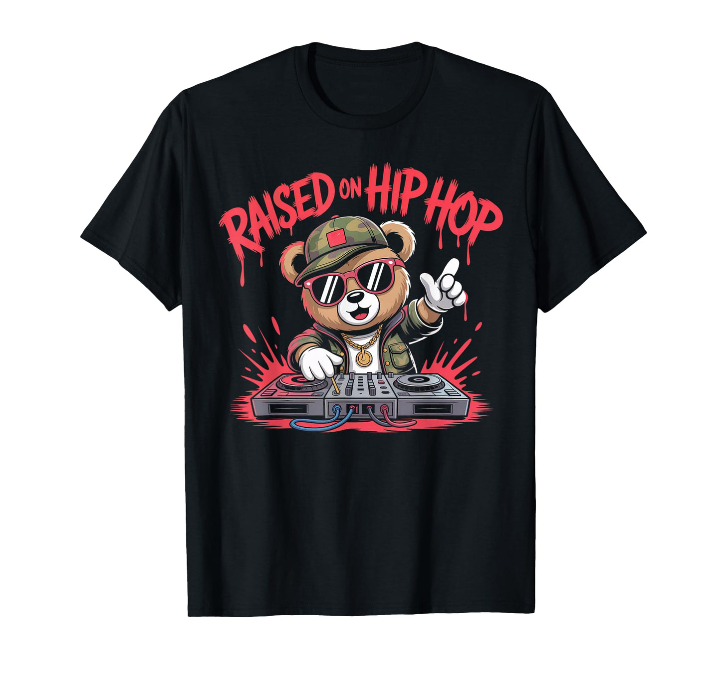 Camouflage Rapper Teddy Bear Camo 80S Old T-Shirt - Unique Graphic Unisex - T-Shirt, Sweatshirt, Hoodie