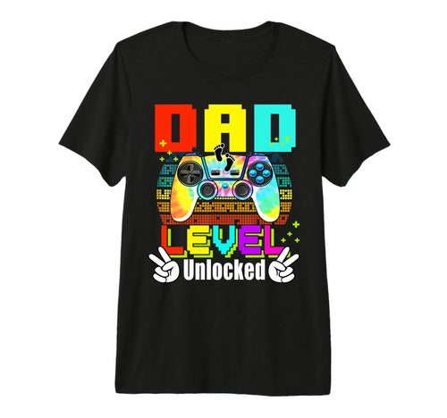 Dad Level Unlocked Leveled Up To Daddy T-Shirt - Trendy Graphic Men Women - T-Shirt, Sweatshirt, Hoodie