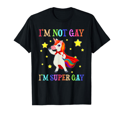 Lgbt Unicorn Super Gay Pride Lgbt T-Shirt - Minimalist Print for Adults - T-Shirt, Sweatshirt, Hoodie