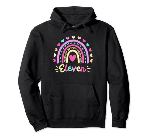 Eleven 11Th Birthday Rainbow Boho 11 Hoodie - Custom Art Print Unisex - T-Shirt, Sweatshirt, Hoodie