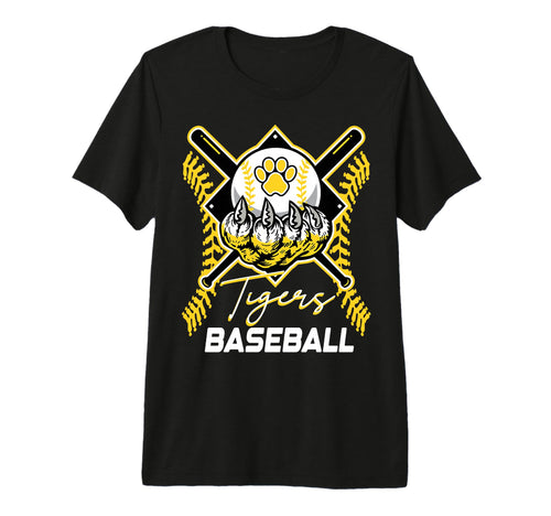 Tigers Baseball Mom Game Day Paw T-Shirt - Fun Novelty Design for Adults - T-Shirt, Sweatshirt, Hoodie