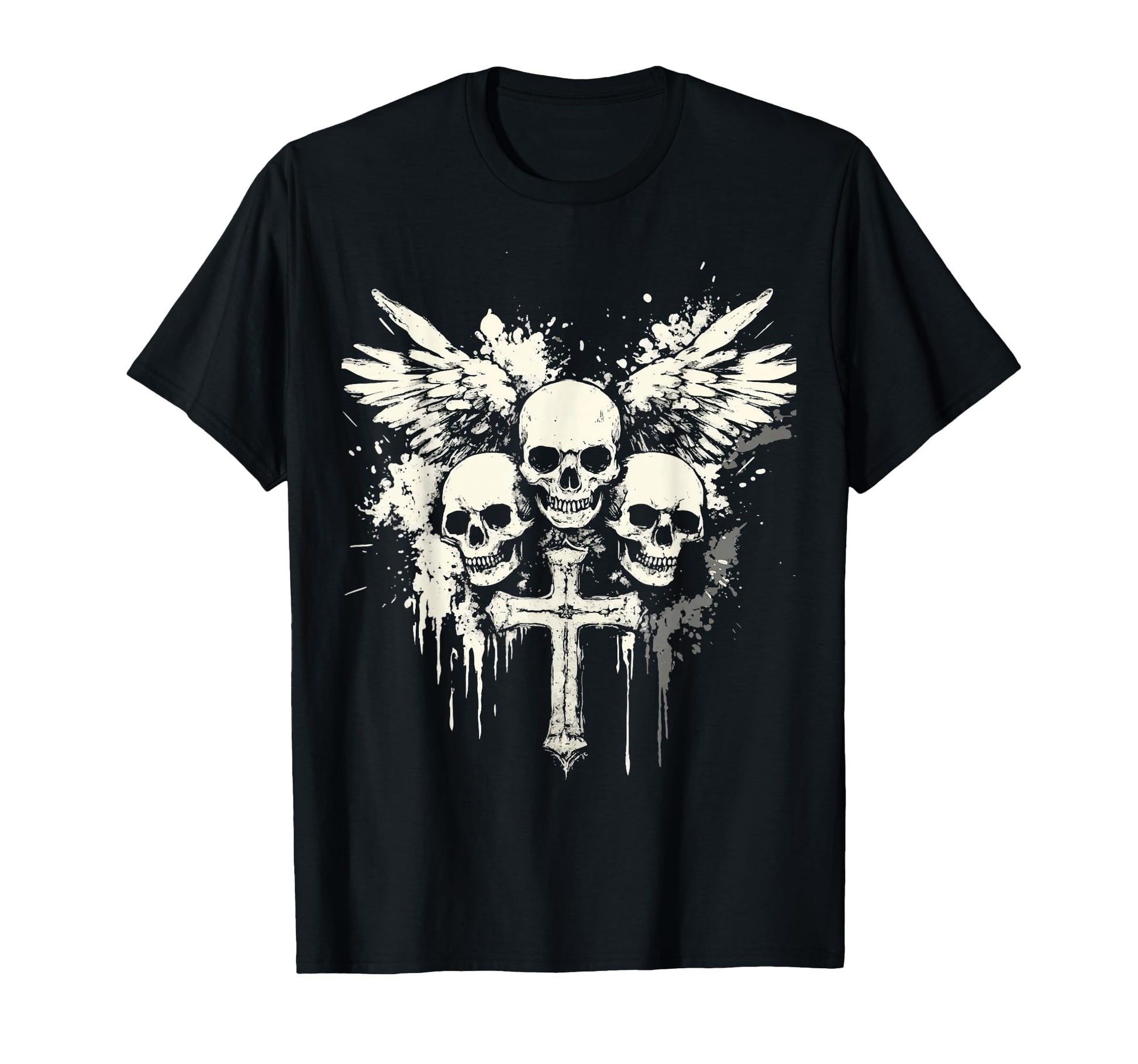 Skull Cross Goth Gothic Emo Alt Grunge T-Shirt - Novelty Apparel Men Women - T-Shirt, Sweatshirt, Hoodie
