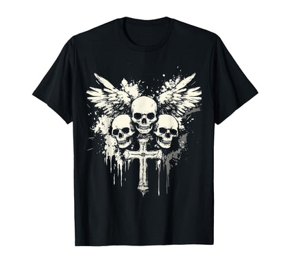Skull Cross Goth Gothic Emo Alt Grunge T-Shirt - Novelty Apparel Men Women - T-Shirt, Sweatshirt, Hoodie