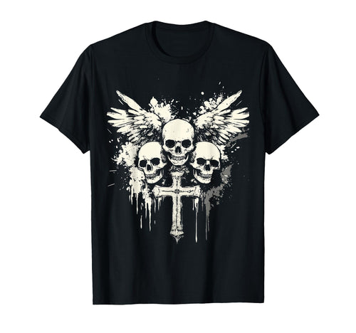 Skull Cross Goth Gothic Emo Alt Grunge T-Shirt - Novelty Apparel Men Women - T-Shirt, Sweatshirt, Hoodie
