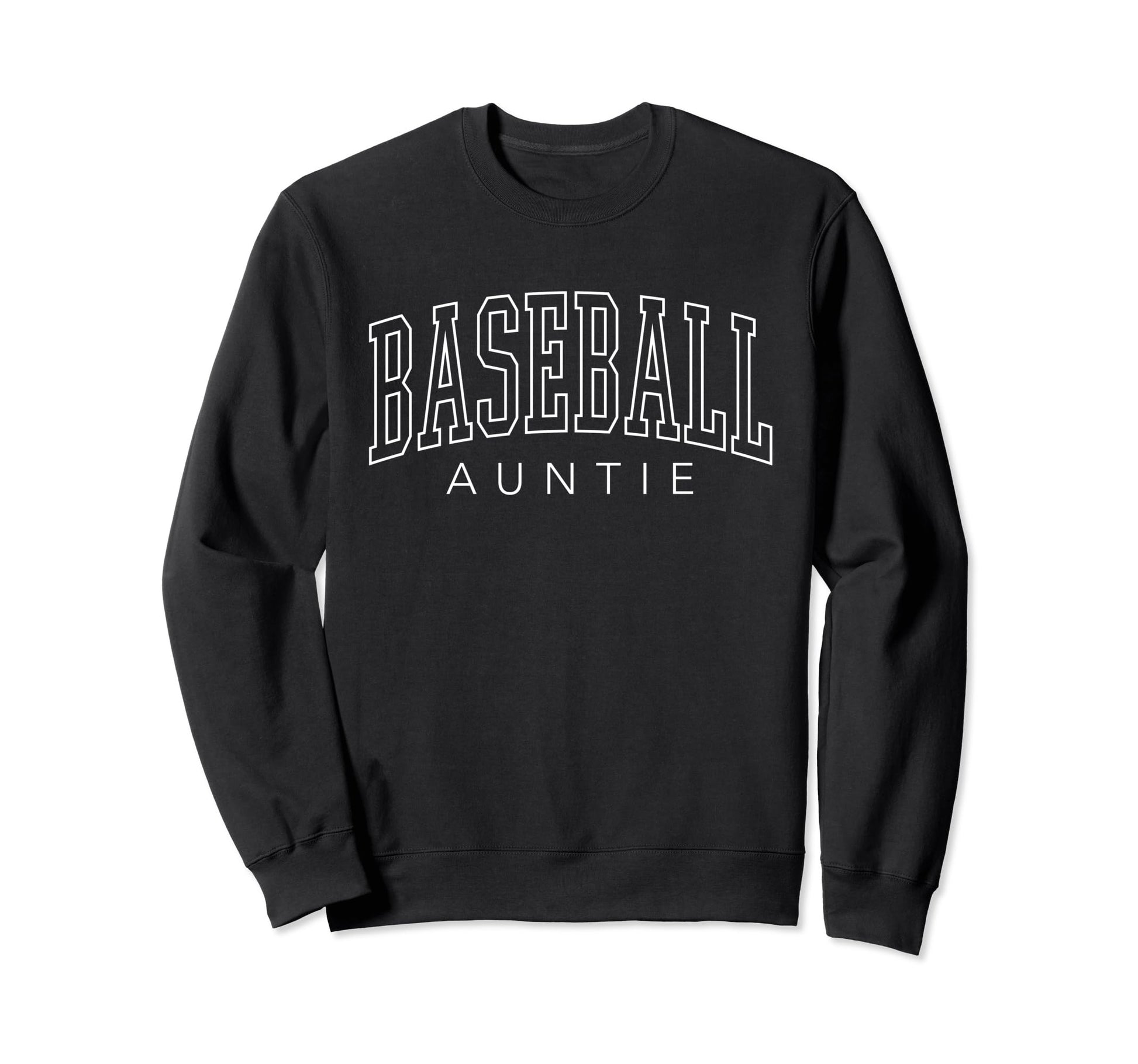 Baseball Auntie Aunt Womens Preppy Sweatshirt - Graphic Print Unisex - T-Shirt, Sweatshirt, Hoodie
