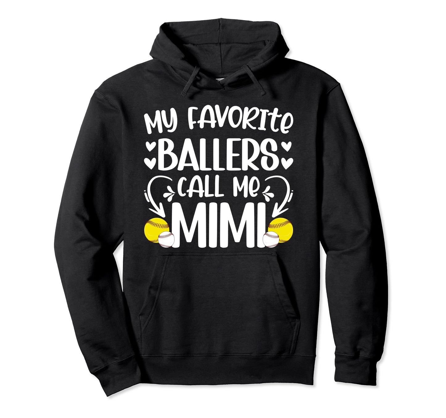 Favorite Ballers Call Me Mimi Baseball Hoodie - Streetwear Style Unisex - T-Shirt, Sweatshirt, Hoodie