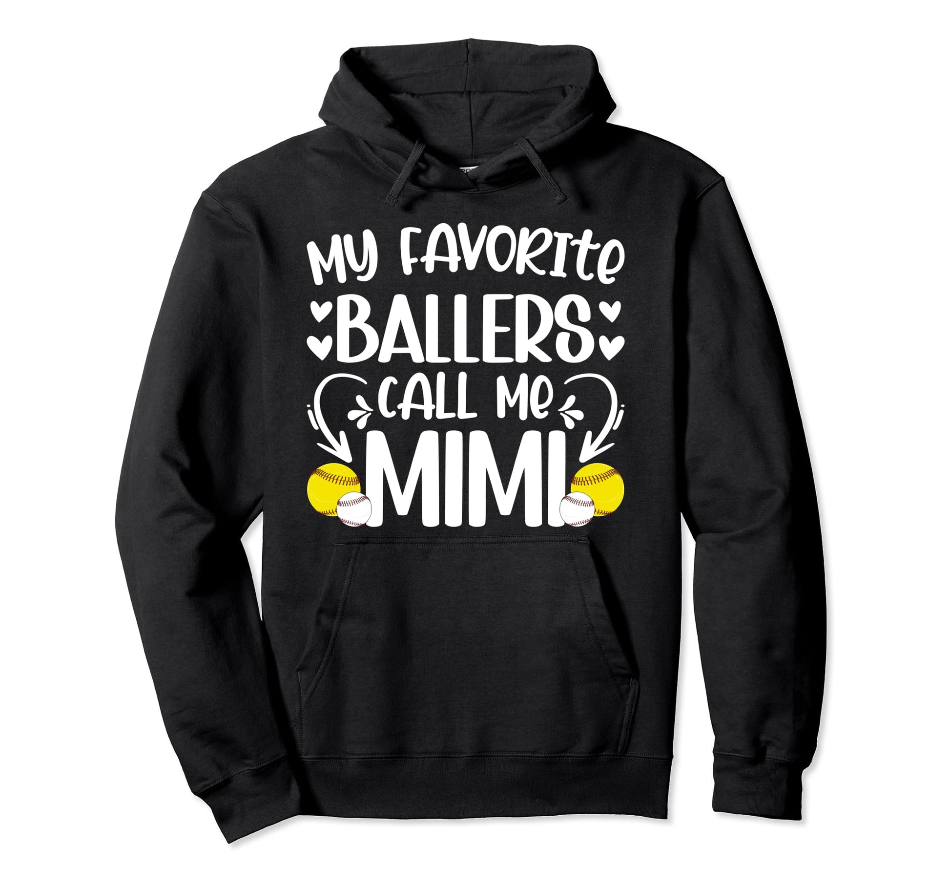 Favorite Ballers Call Me Mimi Baseball Hoodie - Streetwear Style Unisex - T-Shirt, Sweatshirt, Hoodie