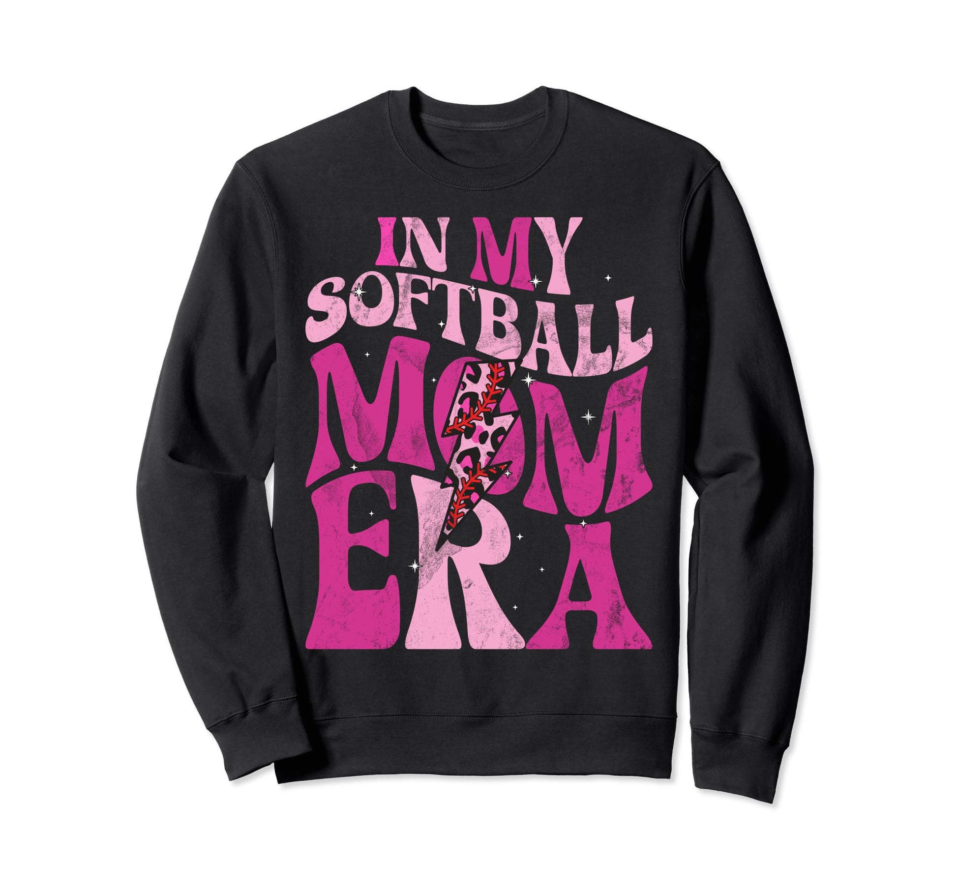 My Softball Mom Era Groovy Sweatshirt - Minimalist Print for Adults - T-Shirt, Sweatshirt, Hoodie