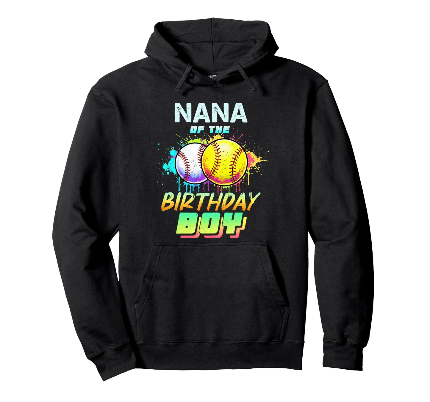 Nana Birthday Baseball Softball Hoodie - Minimalist Print for Adults - T-Shirt, Sweatshirt, Hoodie