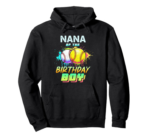 Nana Birthday Baseball Softball Hoodie - Minimalist Print for Adults - T-Shirt, Sweatshirt, Hoodie