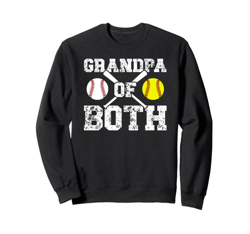Grandpa Both Baseball Softball Sweatshirt - Unique Graphic Men Women - T-Shirt, Sweatshirt, Hoodie