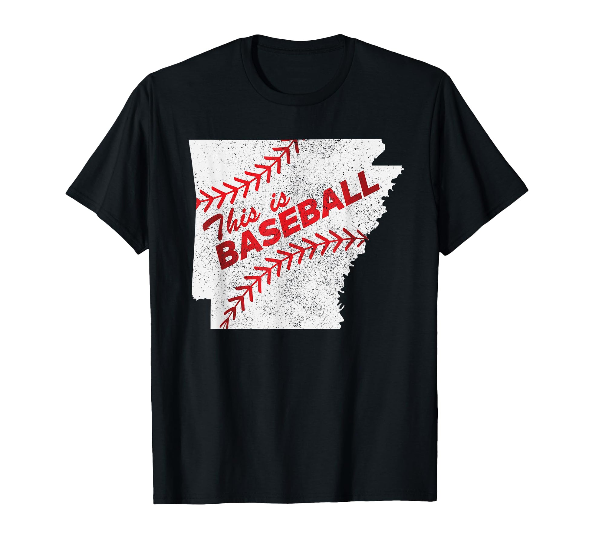 This Is Baseball Arkansas Red Laces T-Shirt - Custom Art Print Men Women - T-Shirt, Sweatshirt, Hoodie