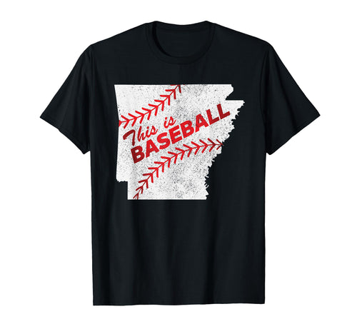 This Is Baseball Arkansas Red Laces T-Shirt - Custom Art Print Men Women - T-Shirt, Sweatshirt, Hoodie