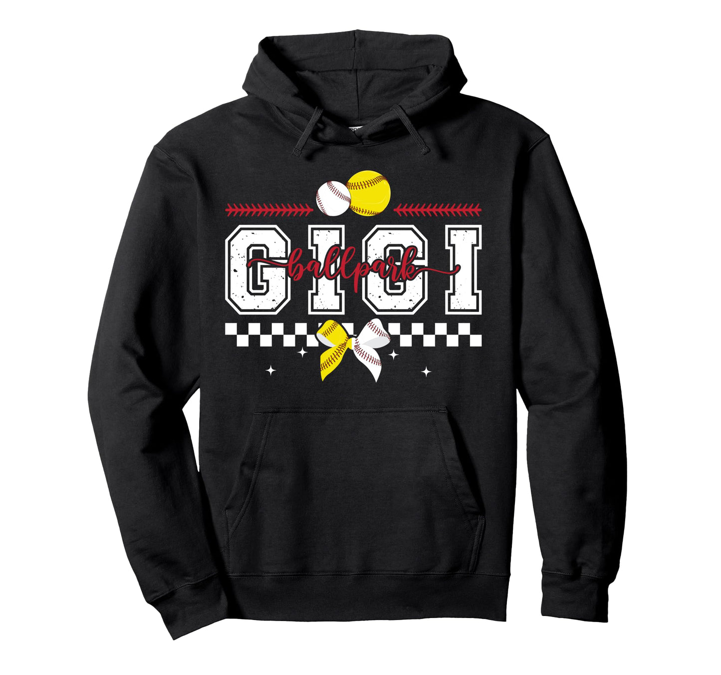 Ballpark Gigi Grandma Baseball Hoodie - Custom Art Print for Adults - T-Shirt, Sweatshirt, Hoodie