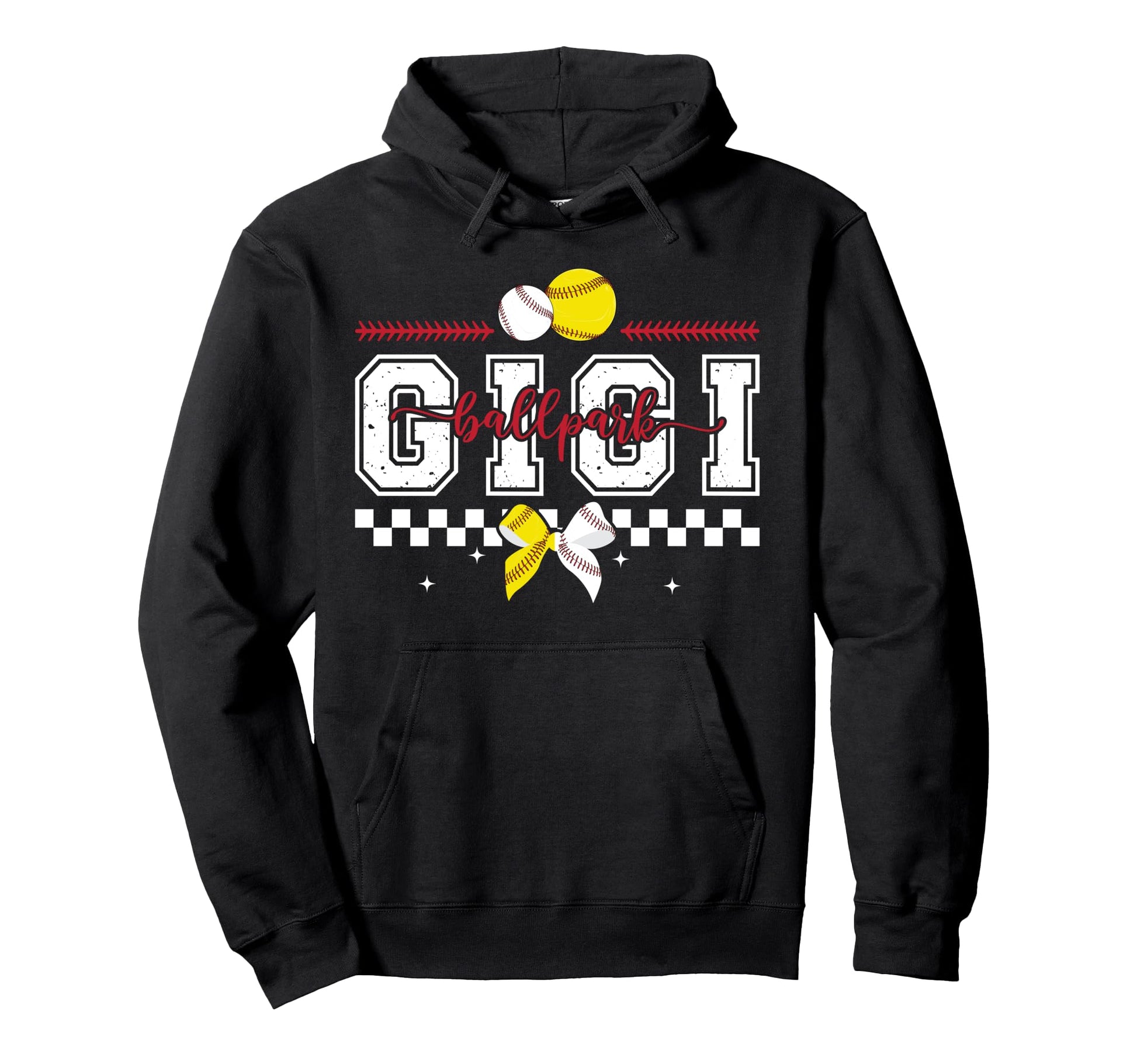 Ballpark Gigi Grandma Baseball Hoodie - Custom Art Print for Adults - T-Shirt, Sweatshirt, Hoodie