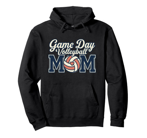 Game Day Volleyball Mom Heart Club Hoodie - Fun Novelty Design Men Women - T-Shirt, Sweatshirt, Hoodie