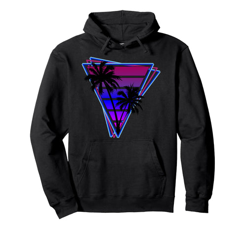 Synthwave Inspired 80S Vaporwave Palm Hoodie - Graphic Print for Adults - T-Shirt, Sweatshirt, Hoodie