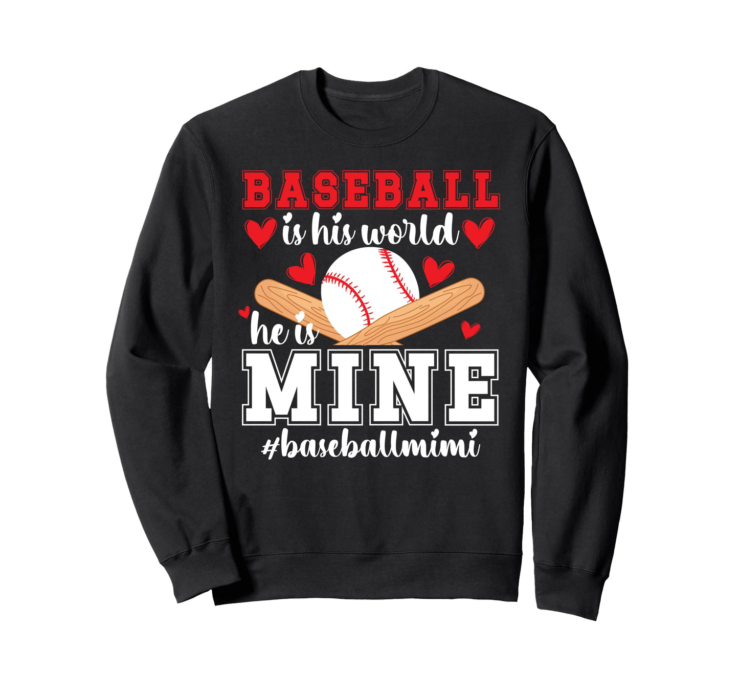 Baseball Mimi Grandma Proud Baseball Sweatshirt - Trendy Graphic Unisex - T-Shirt, Sweatshirt, Hoodie