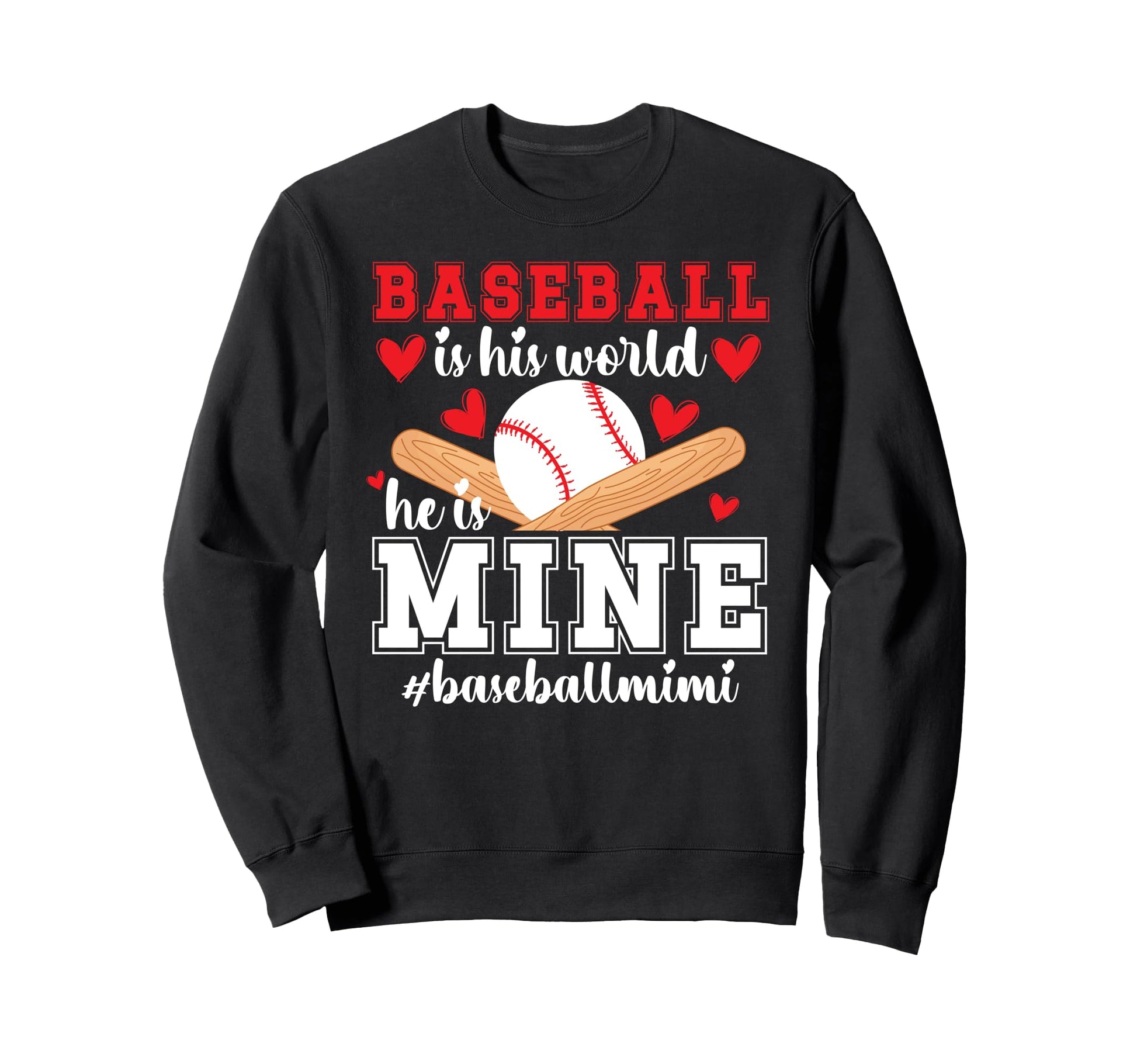 Baseball Mimi Grandma Proud Baseball Sweatshirt - Trendy Graphic Unisex - T-Shirt, Sweatshirt, Hoodie