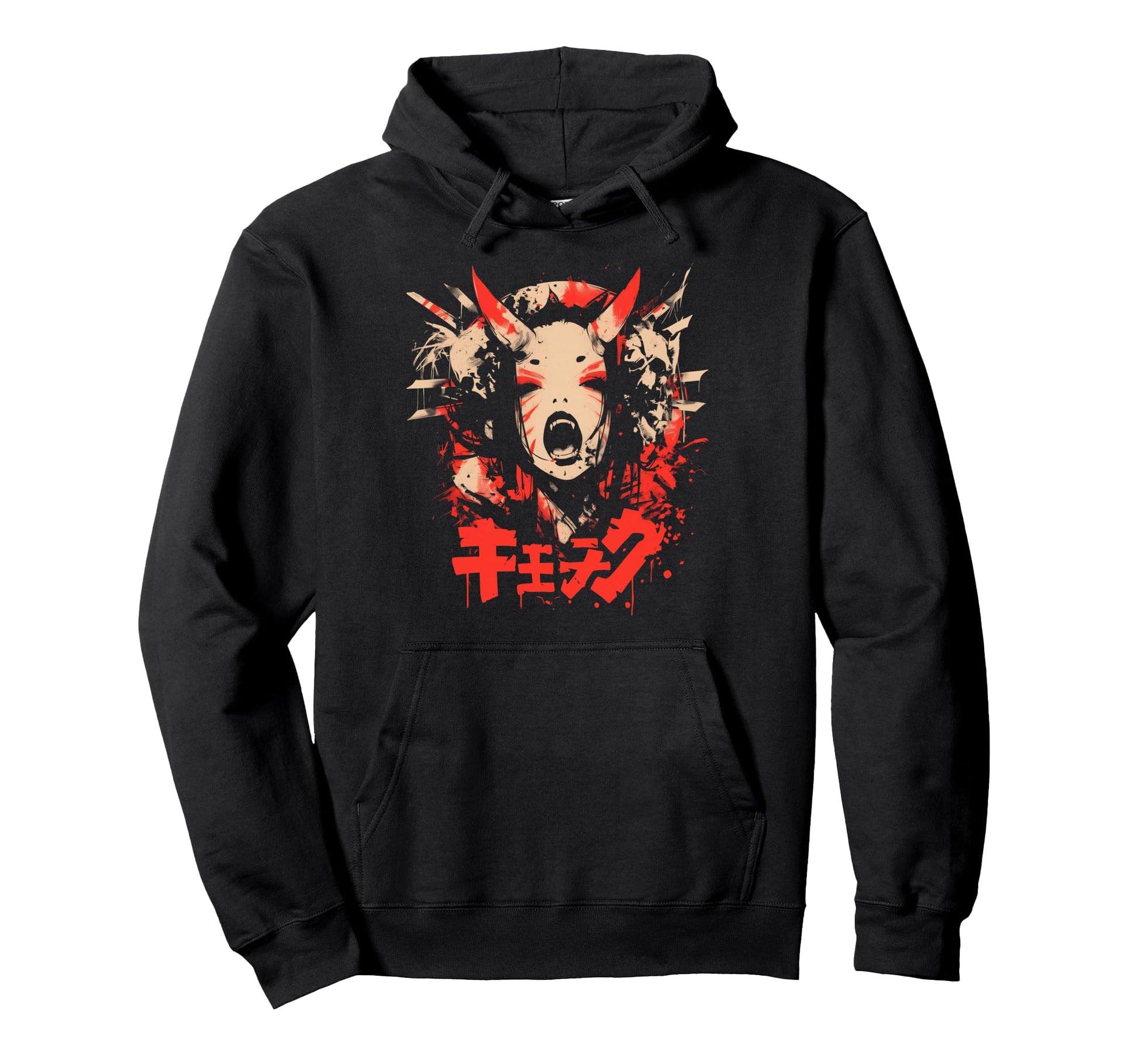 Goth Grunge Demon Anime Waifu Horror Alt Hoodie - Graphic Print for Adults - T-Shirt, Sweatshirt, Hoodie