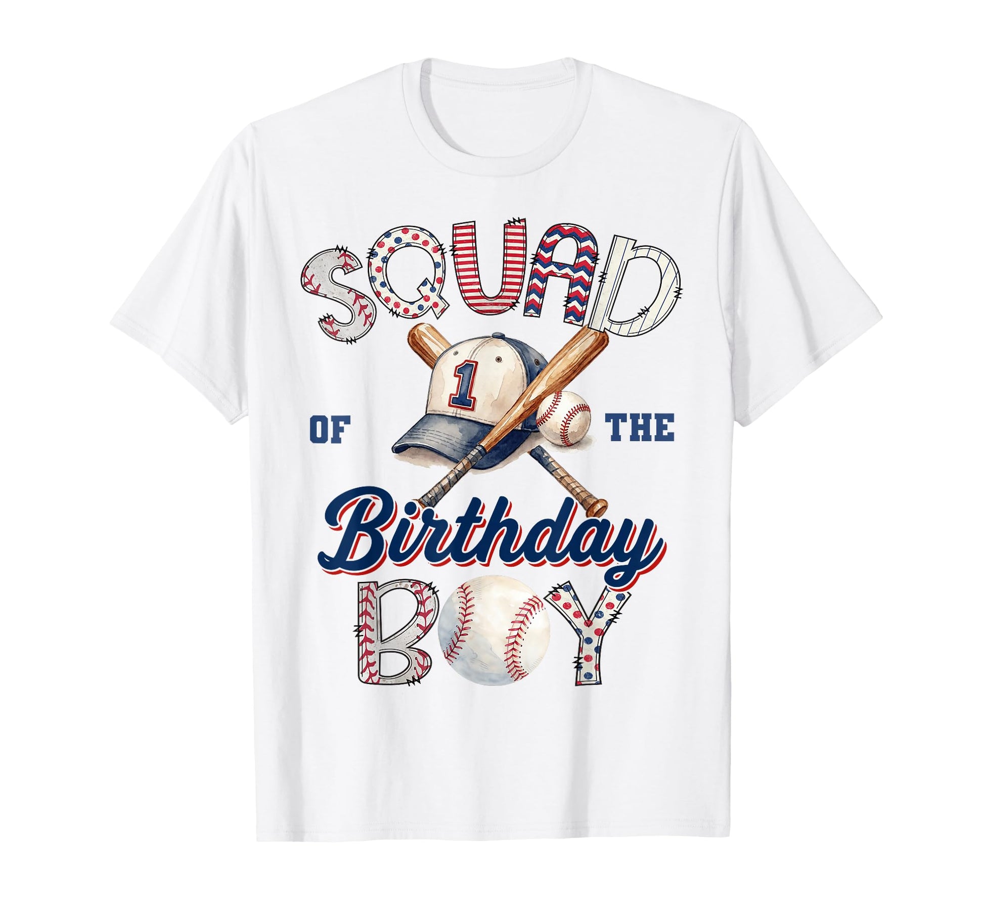 Squad Birthday Baseball Party T-Shirt - Casual Everyday Wear Men Women - T-Shirt, Sweatshirt, Hoodie