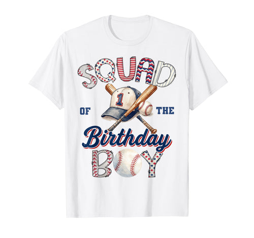 Squad Birthday Baseball Party T-Shirt - Casual Everyday Wear Men Women - T-Shirt, Sweatshirt, Hoodie