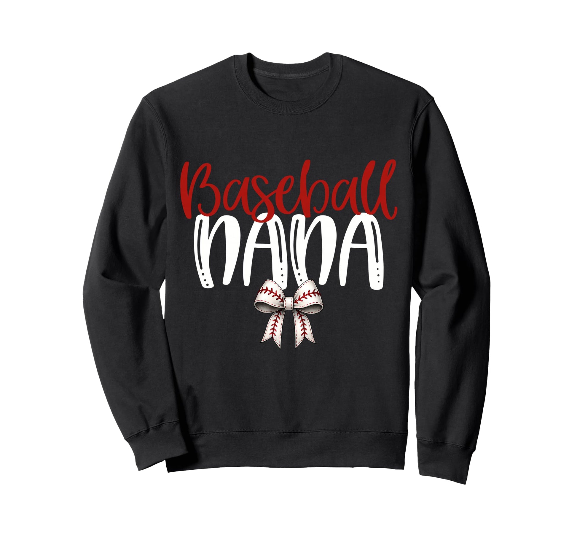 Baseball Nana Coquette Bow Game Sweatshirt - Fun Novelty Design Men Women - T-Shirt, Sweatshirt, Hoodie
