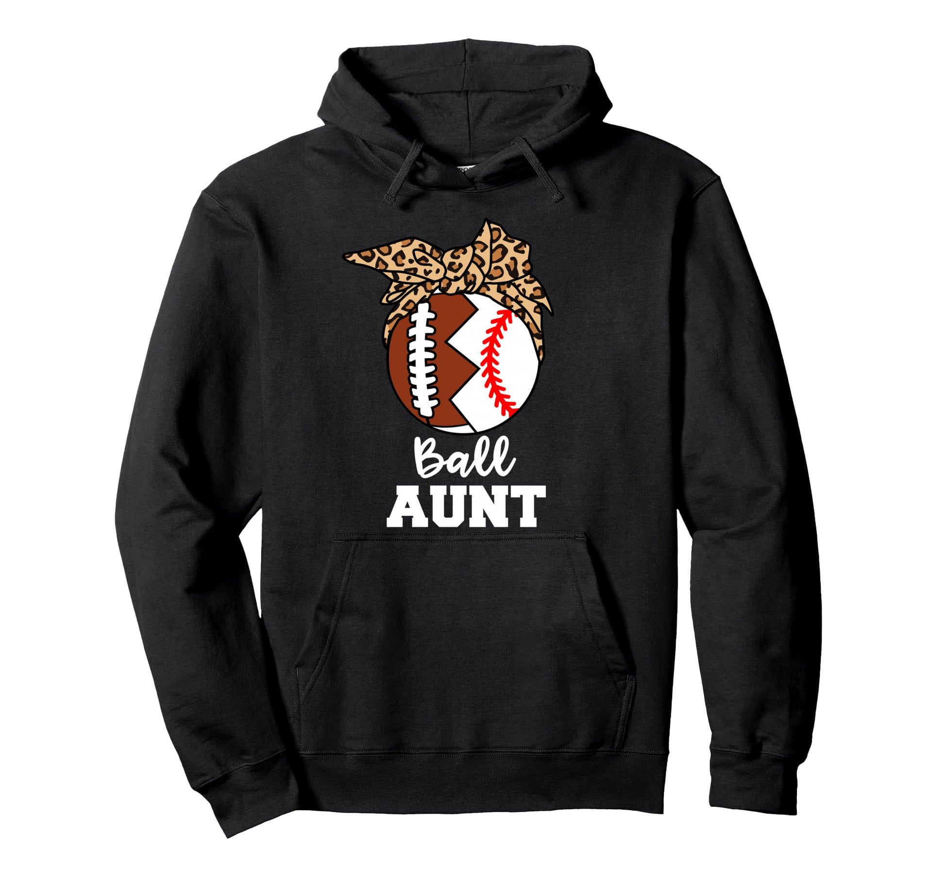 Ball Aunt Funny Football Baseball Aunt Hoodie - Aesthetic Graphic Unisex - T-Shirt, Sweatshirt, Hoodie