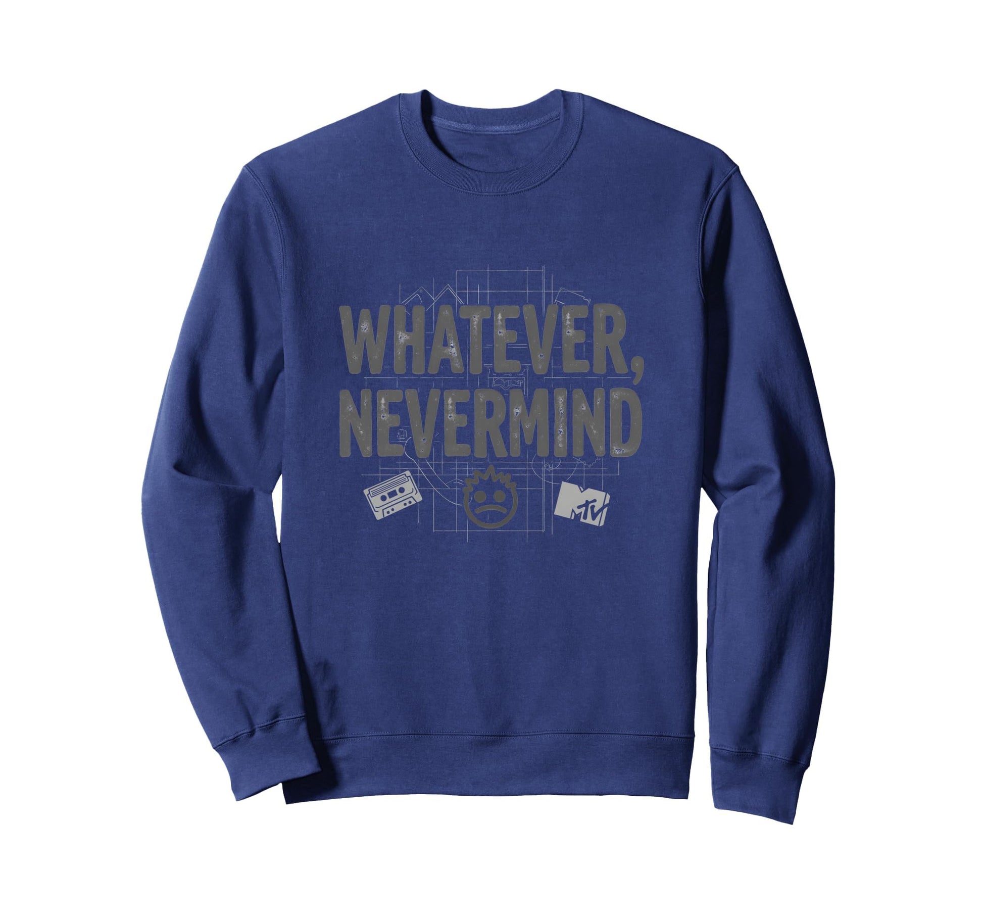 Whatever Nevermind Gen X Nostalgic 90S Sweatshirt - Trendy Graphic Unisex - T-Shirt, Sweatshirt, Hoodie