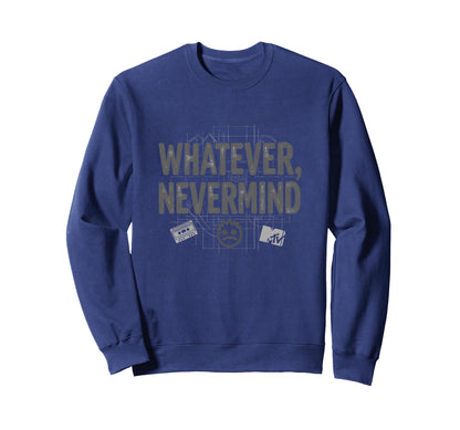 Whatever Nevermind Gen X Nostalgic 90S Sweatshirt - Trendy Graphic Unisex - T-Shirt, Sweatshirt, Hoodie