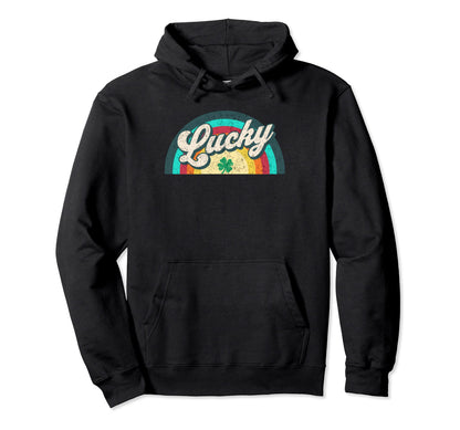 St Patricks Day Irish Lucky Rainbow Hoodie - Novelty Apparel Unisex - T-Shirt, Sweatshirt, Hoodie