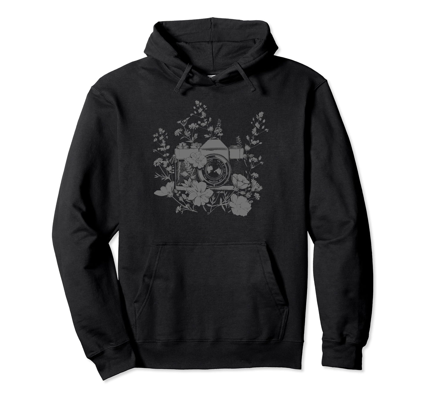 Photographer Camera Flowers Hoodie - Aesthetic Graphic Men Women - T-Shirt, Sweatshirt, Hoodie